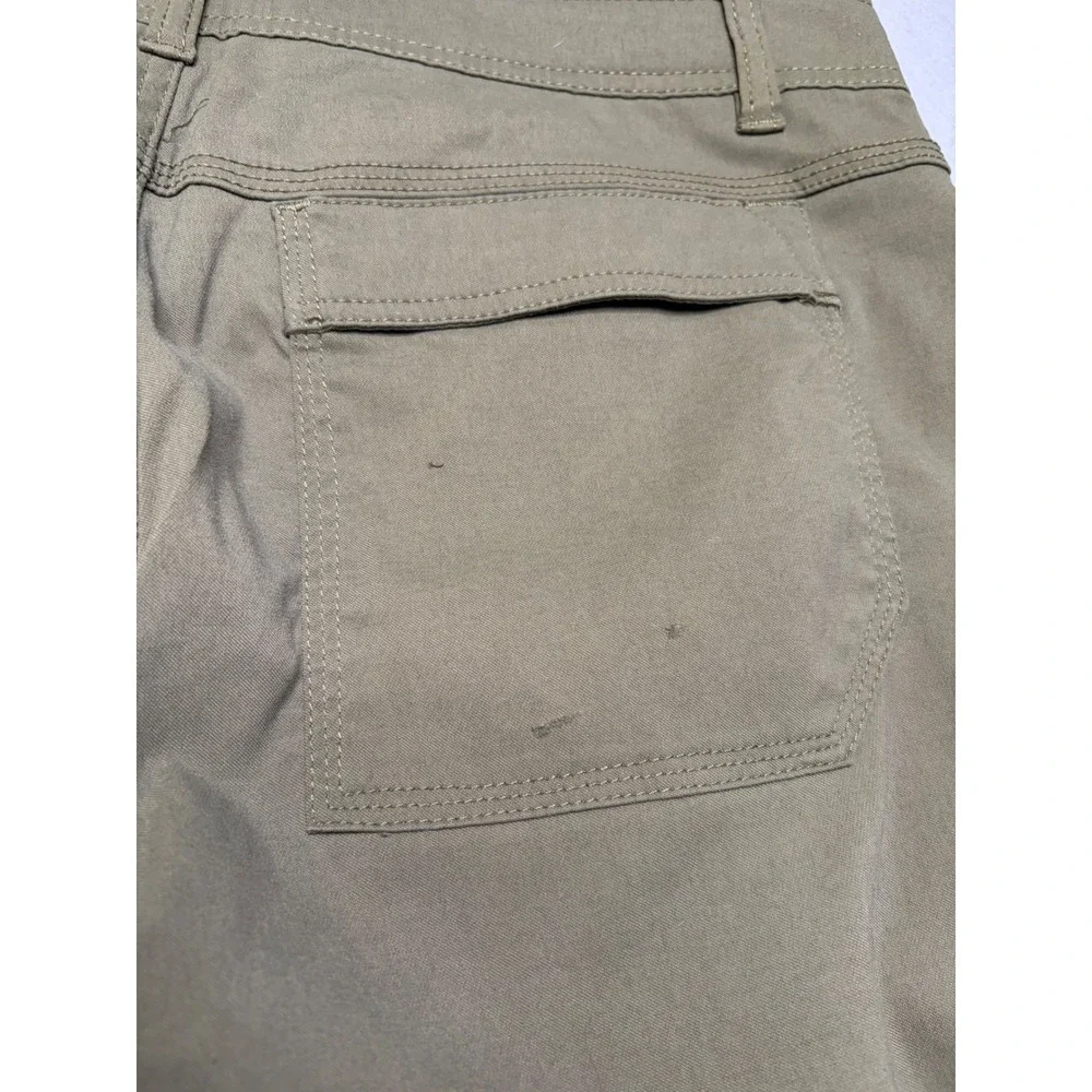Prana Pants Mens‎ Medium Green Zion Hiking Cargo Integrated Belt Stretch